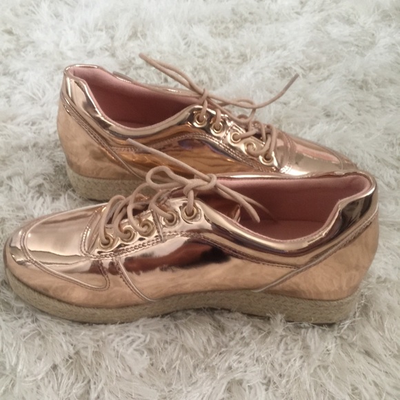 Beautiful snickers/spadrilles metallic rose - Picture 4 of 5